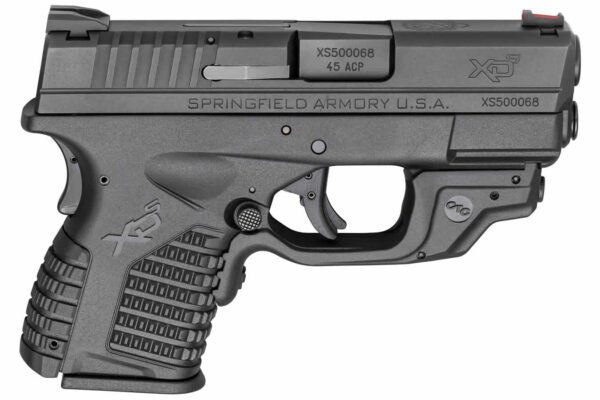 Springfield XDS 3.3 Single Stack .45 ACP Black Essentials Package w/ Crimson Trace Laserguard