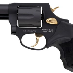 Taurus 856 Ultra Lite 38 Special Matte Black Double-Action Revolver with Gold Accents