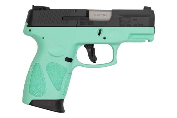 Taurus G2C 9mm Sub-Compact Pistol with Cyan Frame and Black Slide