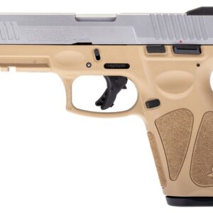 Taurus G3 9mm Pistol with Matte Stainless Slide and Tan Frame