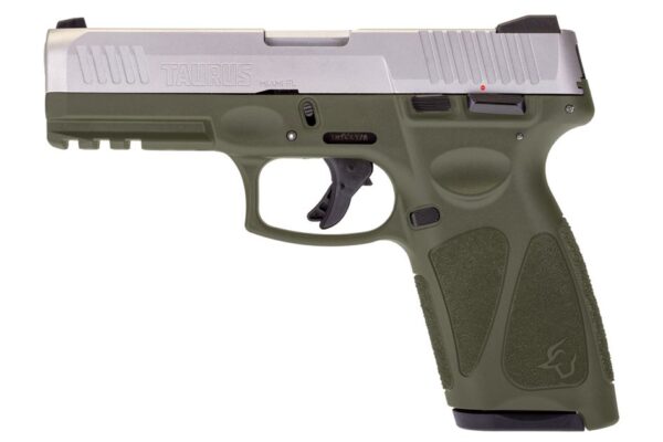 Taurus G3 9mm Pistol with Stainless Slide and OD Green Frame