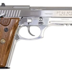 Taurus PT 92 AFS-D Stainless 9mm Luger Semi-Automatic Pistol with Wood Grips