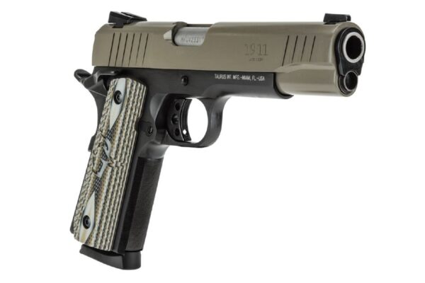 Taurus PT1911 45 ACP Pistol with Cerakote Sand Finish and VZ Grip