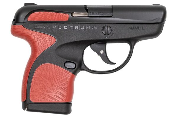 Taurus Spectrum .380 Auto Black Pistol with Red Grips