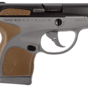 Taurus Spectrum .380 Gray Pistol with Black Slide and Flat Dark Earth Grips