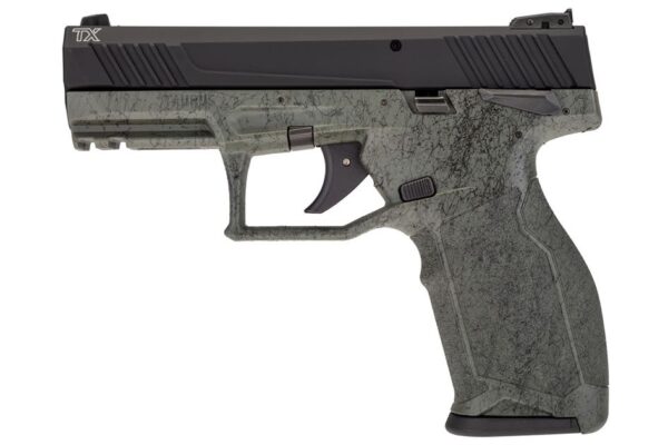 Taurus TX22 22LR Special Edition Rimfire Pistol with Special Edition Green/Black Splatter Finish