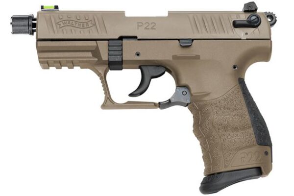 WALTHER P22 22LR FDE THREADED BARREL PISTOL