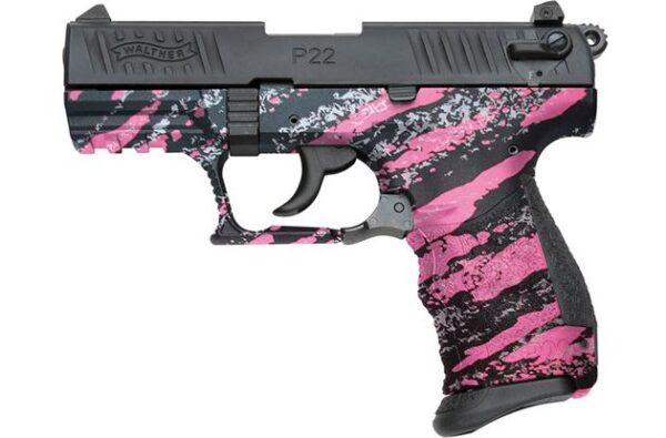 WALTHER P22 22LR WITH PINK CAMO FRAME