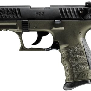 Walther P22QD Military 22LR Rimfire Pistol with OD Green Frame