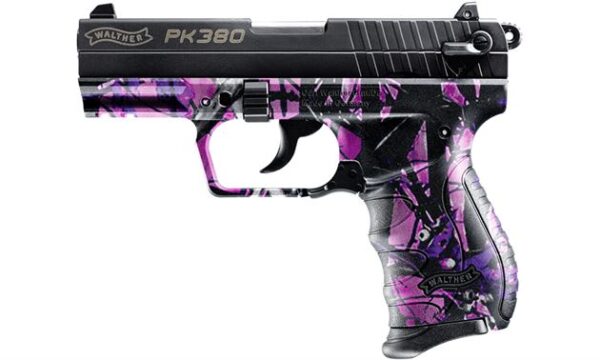 Walther PK380 380 ACP Centerfire Pistol with Muddy Girl Camo Finish