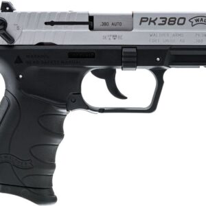 Walther PK380 Nickel 380 ACP with Black Frame